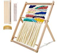 Myriad Choices Large Weaving Loom for Adults Kids - 47 x 60 cm Multi-Craft Large Lap Frame Looms Weaving Kit DIY Weave Looms Set Adjustable Hand Weaving knitting Loom Kits for Adults Beginners