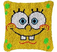 Myriad Choices Latch Hook Cushion Kits 43x43cm Latch Hook Pillow Case Kits Embroidery Kits, DIY Needlework Pillow Cover Sofa Cushion Rug Making Kits for Adults and Kids, DIY Craft Kits Home Decor