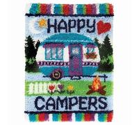 Myriad Choices Latch Hook Kits Cute Bus 50X38CM, Latch Hook Rug Kit Cross Stitch Rug Making Kit for Adults and Kids, Carpet Making Crochet Kits Embroidery Kits Needlework DIY Crafts for Home Decor