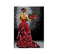 Myriad Choices Latch Hook Kits, DIY Latch Hook Rug Kit, Cross Stitch Rug Making Kit, Carpet Making Crochet Kits Embroidery Kits Needlework Crafts for Home Decor, 50X38CM, Swan