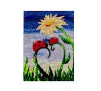 Myriad Choices Latch Hook Kits, DIY Latch Hook Rug Kit, Cross Stitch Rug Making Kit, Carpet Making Crochet Kits Embroidery Kits Needlework Crafts for Home Decor, 50X38CM, Tulip