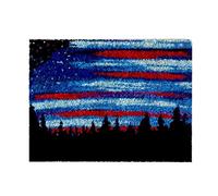 Myriad Choices Latch Hook Kits, DIY Latch Hook Rug Kit, Cross Stitch Rug Making Kit, Carpet Making Crochet Kits Embroidery Kits Needlework Crafts for Home Decor, 50X38CM, Late Night Forest