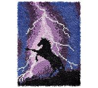 Myriad Choices Latch Hook Rug Kit, DIY Rug Making Canvas, 50 X 38 cm, for Kids & Adults, Unisex, All Seasons, Contemporary Style, Needlecraft Theme, Non-Foldable