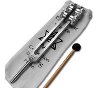 MYRIAD MELODIES Earth Star 68.05 Hz Tuning Fork - Earth Vibration, Grounding, Relaxation, Meditation, Bio-field Therapy, Sound Therapy, Chakra Alignment - Silver Color