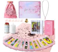 Myripoly Tarot Cards Set with Meanings on Them-Beginner Tarot Deck Set-Tarot Spread Cloth,Velvet Pouches-Tarot Cards for Beginners Crystal-Rope Satya Incense