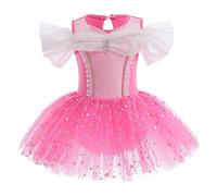 MYRISAM Aurora Princess Leotards for Girls Ballet Dance Tutu Skirted Ballerina Dress Birthday Fancy Party Halloween Costumes 2-3T