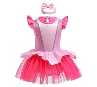 MYRISAM Baby Girls Aurora Princess Birthday Romper Tutu Dress Sleeping the Beauty Halloween Costumes w/Headband 9-12M