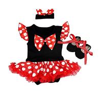 MYRISAM Baby Girls Christmas Halloween Costume Princess Polka Dot Birthday Romper Tutu Dress w/Headband Shoes