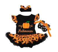 MYRISAM Christmas Costumes for Baby Girls 1st Halloween Costume Princess Birthday Bodysuit Romper Tutu Dress w/Headband Shoes 6-12M