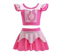 MYRISAM Girls Aurora Princess Two Piece Tankini Swimsuits Cosplay Party Bathing Suits Ruffles Beach Surf Swimming Swimwear Bikini Set 2-3T