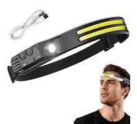MyrkalaToy Headtorch Head Torch - Rechargeable USB C Lightweight Headlamp, Lightweight Waterproof Head for Camping Running Fishing, Energy Class A++