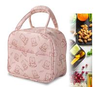 MyrkalaToy Isolierte Lunchtasche, Tragbarer Lunchbox Tasche mit Folienfutter, Kühltasche Klein, Tragbar Kühltasche Faltbar Lunchtasche für Schule Büro Picknick Reise, 23 x 13 x 21 cm