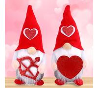 MyrkalaToy Valentines Day Gonk Gnome Decorations, 2PCS Gnome Faceless Plush Doll Mr. and Mrs. Handmade Plush Doll Scandinavian Tomte for Her Him Wedding Anniversary Girlfriend Boyfriend Wife Husband
