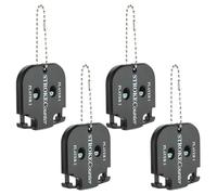 MYRLOFT 4 Pcs Golf Stroke Counter, Mini Portable Golf Shot Clicker Counter, Black Golf Score Keeper with Dial Reset Tool and Keychain, Suitable for Outdoor Sports Competitions and Games