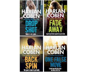 Myron Bolitar Series by Harlan Coben 4 Books Collection Set (Drop Shot, Fade Away, Back Spin & One False Move)