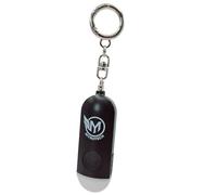 Myrotech Personal Security Alarm with LED Strobe Double Speaker SOS Button Key Ring 4 Colors (Black)