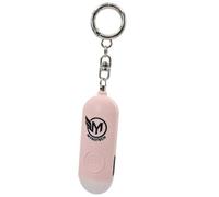 Myrotech Personal Security Alarm with LED Strobe Double Speaker SOS Button Key Ring 4 Colors (Pink)