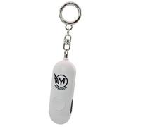 Myrotech Personal Security Alarm with LED Strobe Double Speaker SOS Button Key Ring 4 Colors (White)