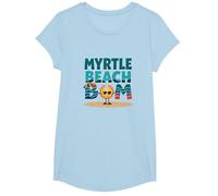 Myrtle Beach Bum Vacation Sun Fun Beach Lover Gift T-Shirt, Girls, Baby Blue, Large
