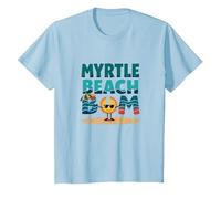 Myrtle Beach Bum Vacation Sun Fun Beach Lover Gift T-Shirt, Kids, Baby Blue, 2 Years