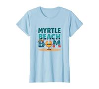 Myrtle Beach Bum Vacation Sun Fun Beach Lover Gift T-Shirt, Women, Baby Blue, M