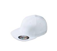 Myrtle Beach Men's Flexfit 6 Panel Flat Peak Baseball Cap in White | Size: S/M Myrtle Beach White S/M