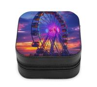 Myrtle Beach South Carolina Ferris Wheel Jewellery Box Organiser PU Leather Travel Jewellery Case Storage Case