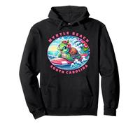 Myrtle Beach South Carolina Girls Cute Surfing Sea Turtle Pullover Hoodie