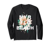 Myrtle Beach South Carolina Palm Sunset Design Long Sleeve T-Shirt