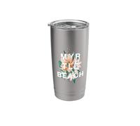 Myrtle Beach South Carolina Palm Sunset Design Stainless Steel Insulated Tumbler
