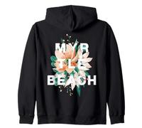 Myrtle Beach South Carolina Palm Sunset Design Zip Hoodie
