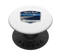 Myrtle Beach South Carolina Pier Night Ocean Stars Moon PopSockets Adhesive PopGrip