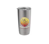 Myrtle Beach South Carolina Retro Sunset Palm Trees Stainless Steel Insulated Tumbler