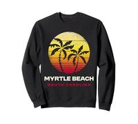 Myrtle Beach South Carolina Retro Sunset Palm Trees Sweatshirt