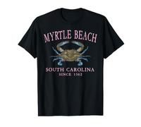 Myrtle Beach South Carolina Since 1562 Blue Crab Pink Value Graphic T-Shirt