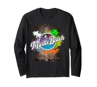 Myrtle Beach South Carolina Surf Retro Sunset Design Long Sleeve T-Shirt