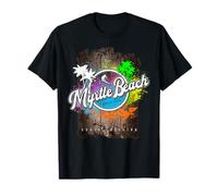 Myrtle Beach South Carolina Surf Retro Sunset Design T-Shirt