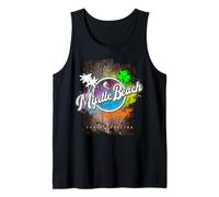 Myrtle Beach South Carolina Surf Retro Sunset Design Tank Top