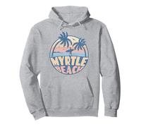 Myrtle Beach South Carolina Surf Summer Vacation Vintage Pullover Hoodie