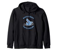 Myrtle Beach South Carolina Surf Vacation Vintage Shark Zip Hoodie