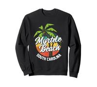 Myrtle Beach South Carolina Vintage Palm Trees Retro Surf Sweatshirt