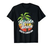 Myrtle Beach South Carolina Vintage Palm Trees Retro Surf T-Shirt
