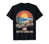 Myrtle Beach South Carolina Vintage Sunset Surf Souvenir T-Shirt