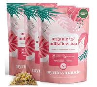 Myrtle & Maude - Milk Flow Tea - Boost Lactation for Breastfeeding Support - 100% Organic Fenugreek & Fennel Herbal Tea - 45 Tea Bags - Caffeine Free - Certified Vegan (3 Pack of 15 Tea Bags)