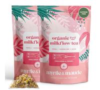 Myrtle & Maude Milk Flow Tea - Lactation Support for Breastfeeding Mums, Certified Organic, Certified Vegan, Made in the UK, Herbalist Formulated, Caffeine Free, Biodegradable (2 pack of 15 Tea Bags)