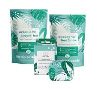 Myrtle & Maude - Nausea and Morning Sickness Relief Trio - Contains Queasy Days Herbal Tea with Peppermint & Ginger, Vitamin B6 Peppermint Bon Bons, and Nausea Relief Acupressure Wristbands - Vegan
