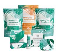 Myrtle & Maude - Ultimate Morning Sickness Nausea Relief Bundle - Vitamin B6 Peppermint Bon Bons & Ginger Gin Sweets X2, Aromatherapy Inhaler Stick & Acupressure Wristband