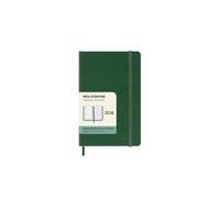 Moleskine Weekly Planner, 2026 Weekly Agenda 12 Months With Space For Notes, With Hard Cover and Elastic Closure, Pocket Size 9x14, Green Color