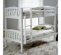myrtle wooden bunk bed with ladder in white