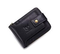 MyrXFb Wallet,Wallet for Men,Genuine Leather Wallet for,Genuine Leather RFID Blocking Wallet for Men,Bifold Wallet Vintage Large Capacity Zipper Pouch(Black)
